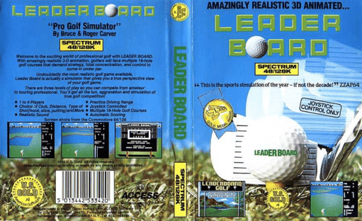Leader Board box art for ZX Spectrum